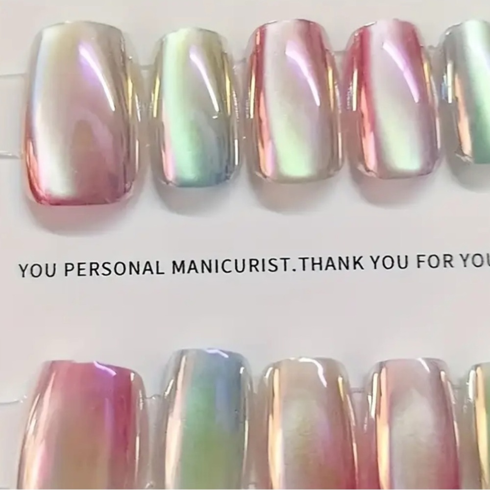 Custom Made Gradient Pastel False Nails Set - Picture 2 of 3